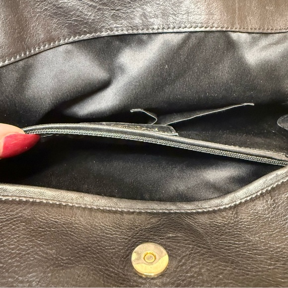 YSL YVES SAINT LAURENT Tribute Tote Shoulder Bag Leather Black - Picture 13 of 14